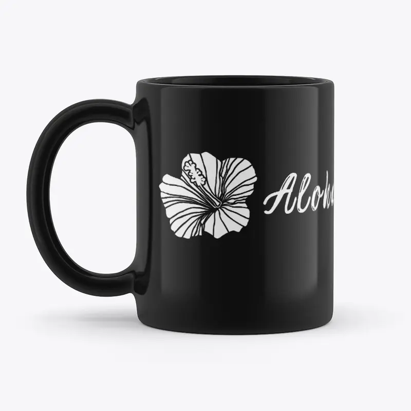 Aloha Plant Life Black Coffee Cup