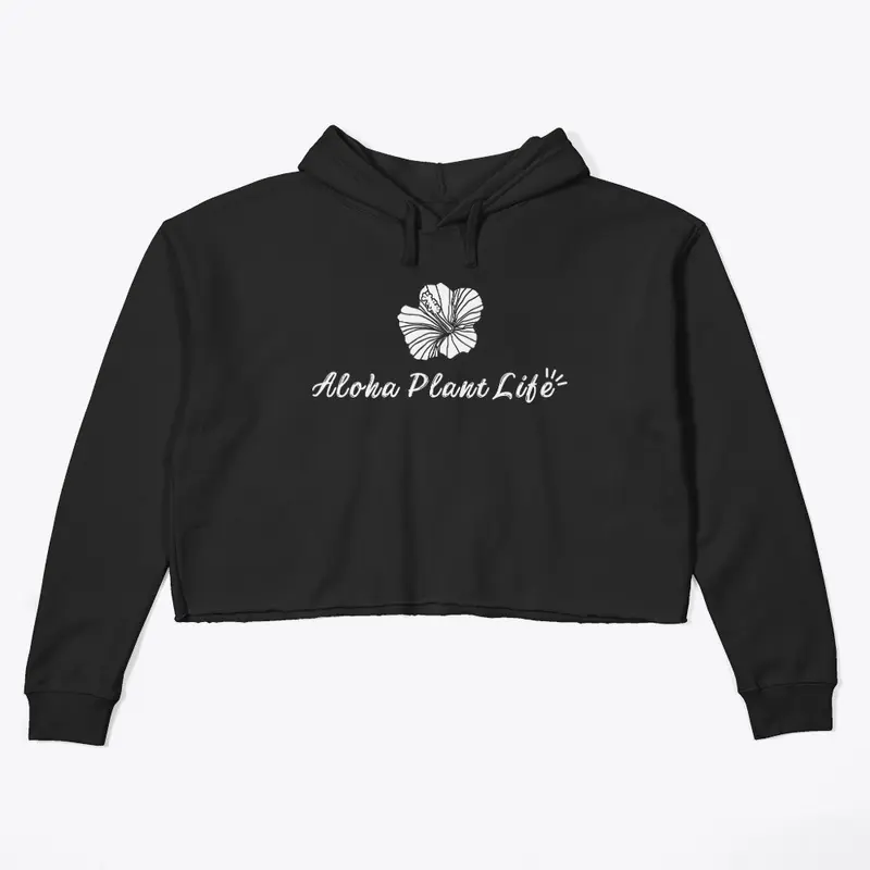 Aloha Plant Life Crop Pullover Hoodie